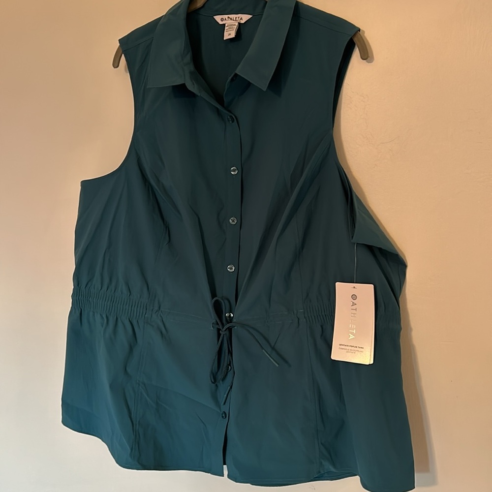NWT Athleta Levitate Poplin Tank - Picture 5 of 9